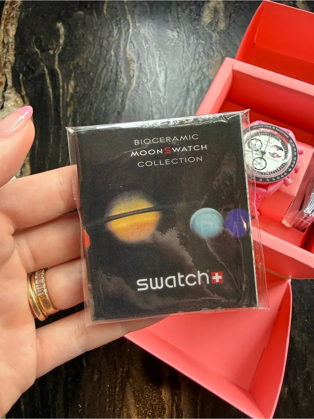 Omega x Swatch Mission to the Pink MoonPhase MOONSWATCH NWT